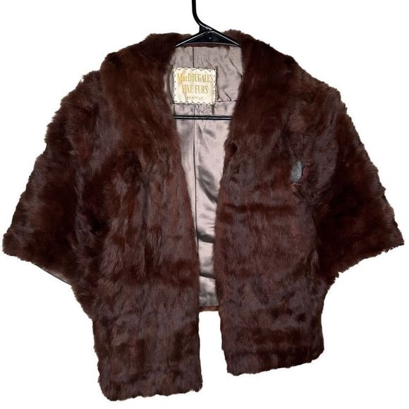 American Vintage Macdougall’s Fine Furs Wrap Coat - Picture 1 of 5